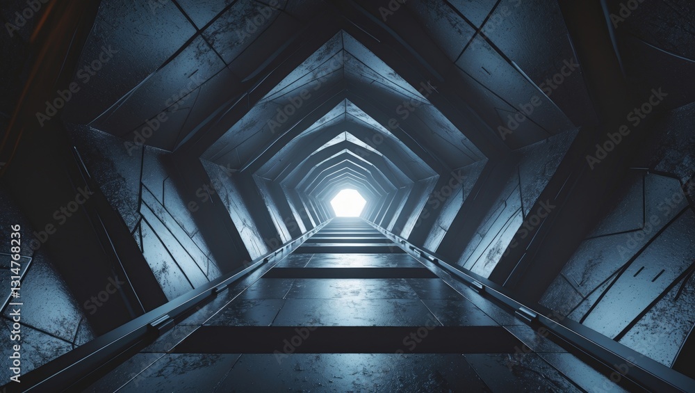 Poster abstract geometric cyberspace wormhole laser cube tunnel backdrop