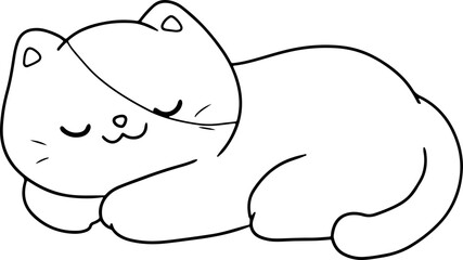cat cartoon hand drawn