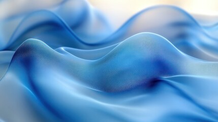 Obraz premium Abstract flowing blue fabric texture