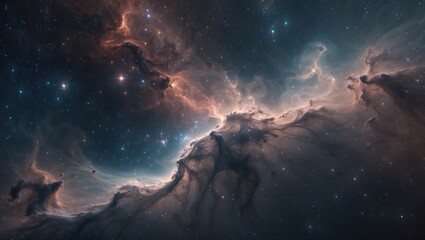 Fototapeta premium A detailed view of a cosmic nebula.