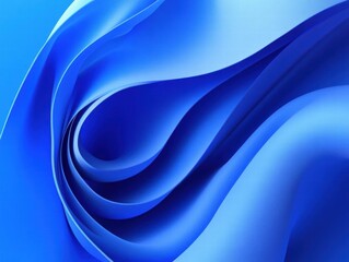 Obraz premium Abstract Blue Waves: A Swirling Symphony of Color and Form