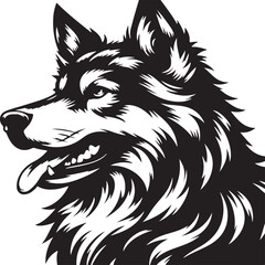 vector, sioiated black silhoutte of adog collection