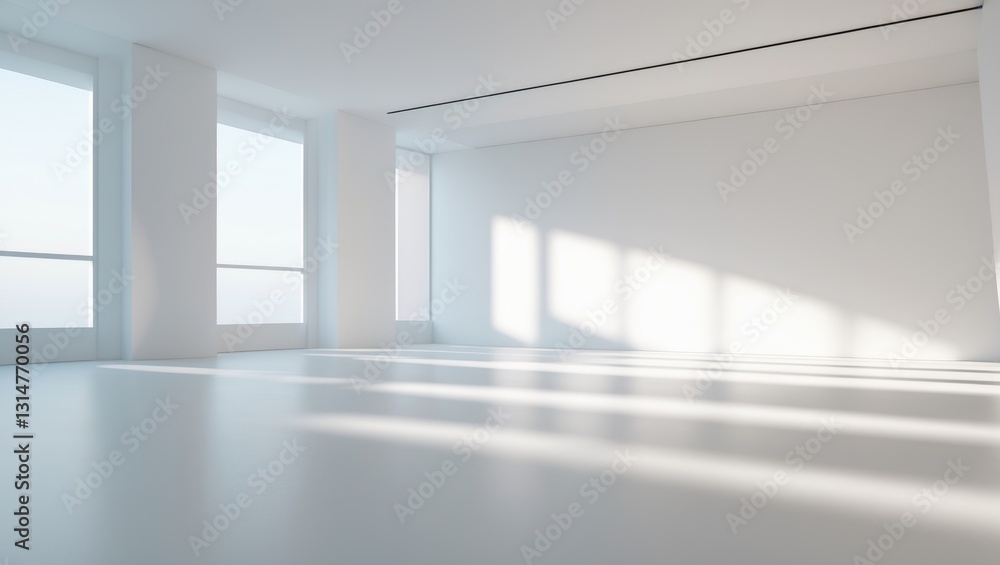 Poster abstract white studio background for showcasing products. empty space with shadows. present product 