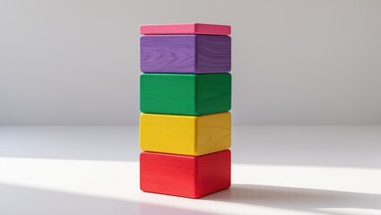 stack of colorful blocks