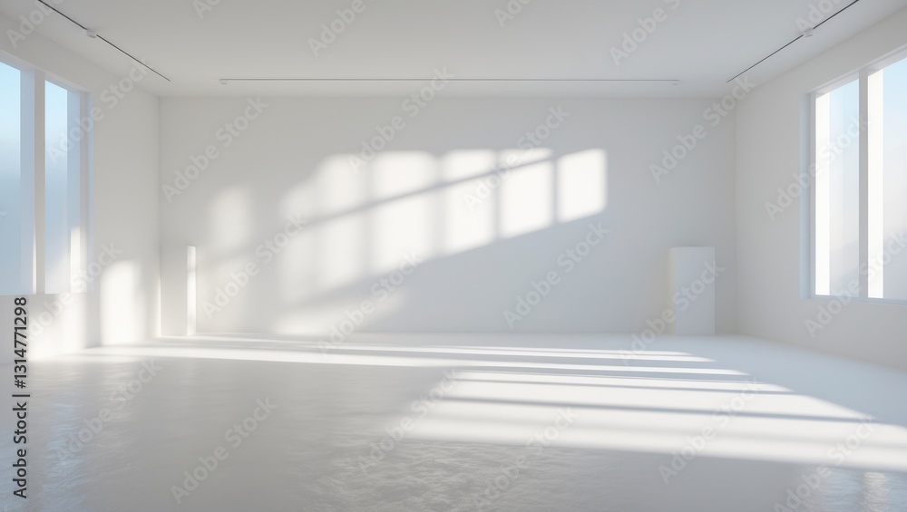 Poster abstract white studio background for product display. empty room with shadows. present product with 