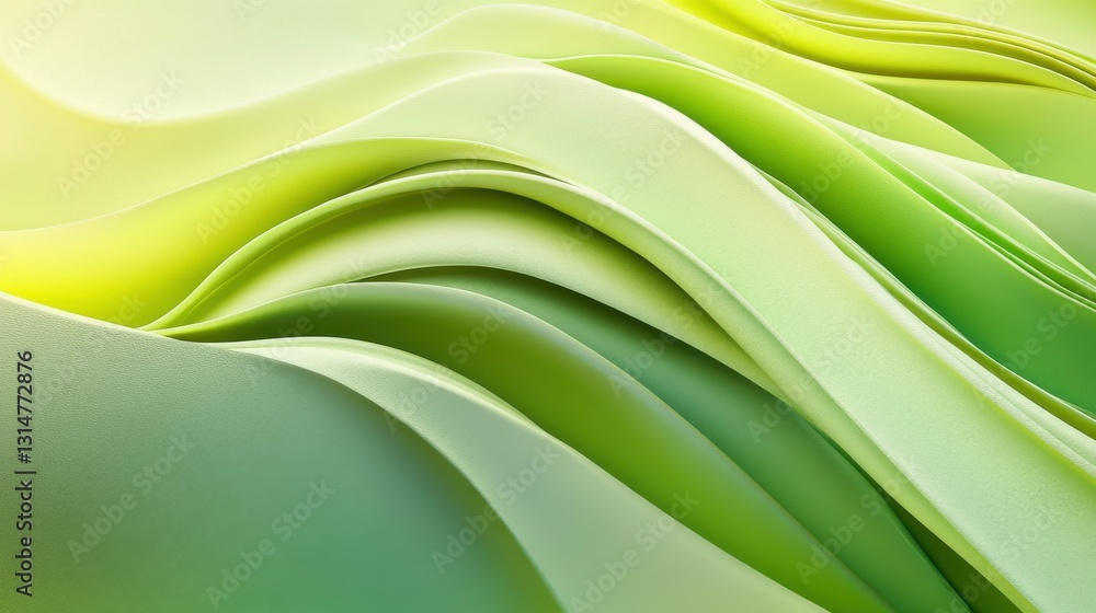 Aufkleber a close-up of flowing green fabric, showcasing soft curves and gradients, creating a tranquil and so