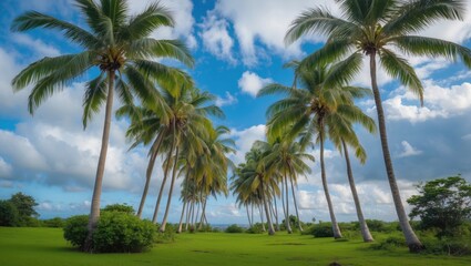 Coconut Tree with a view of the landscape