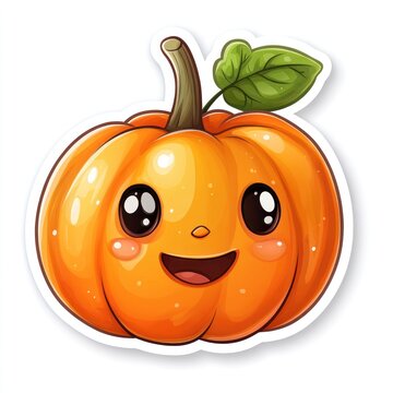 recommend clip art: Adorable Cartoon Pumpkin: A Happy Harvest Illustration