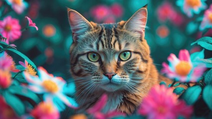 Close-up portrait of a feline.