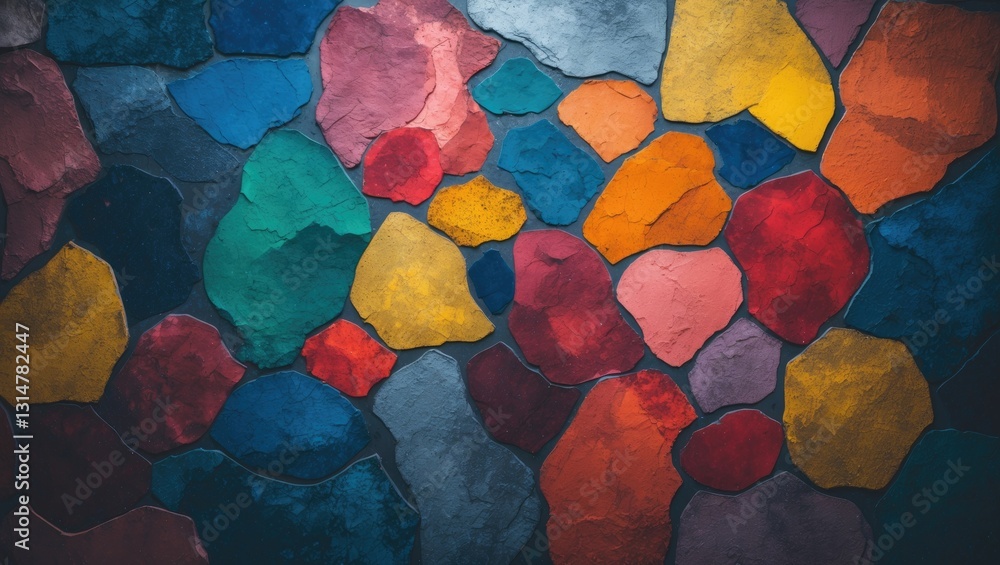 Poster a backdrop of abstract color. a multicolored mosaic.