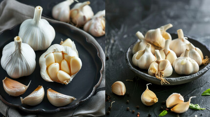 Roasted Potatoes with Garlic and Herbs, Fresh Healthy Ingredients for a Delicious Meal