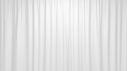 Fototapeta premium A luxurious, textured white fabric curtain, draped in soft folds and illuminated with a subtle glow, creates an elegant and versatile background suitable for stage curtains, festive decorations.