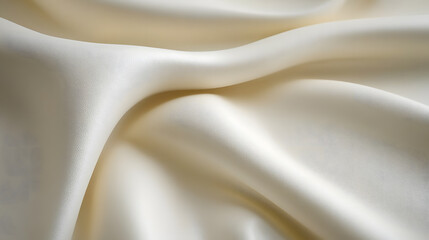 Obraz premium Elegant Draped Cream Silk Fabric Texture