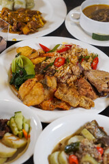 Traditional Indonesian dish, captured on March 12, 2025. A flavorful combination of rich spices and fresh ingredients, showcasing Indonesia’s authentic culinary heritage