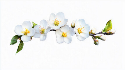 Obraz premium White Cherry Blossoms on Branch