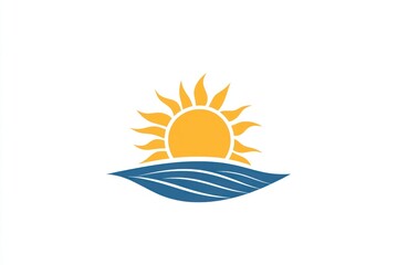 Sunny ocean wave sunrise; travel, summer, vacation