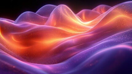 Fototapeta premium Abstract vibrant flowing shapes