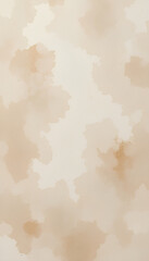 Light dusty soft pastel color shade. Brown sepia beige nude gray white abstract watercolor pattern. Elegant art background. Paper brush stain splash. Blank template design.
