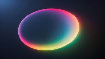 Rainbow Prism Light Flare Effect on Dark Background