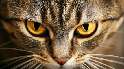 A cat stares at the camera