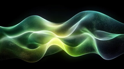 Abstract wavy lines of light