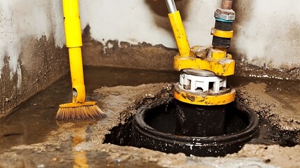 Basement sump pump cleaning