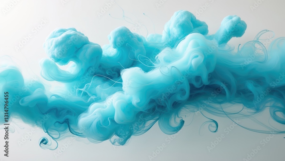 Poster abstract created by color dissolving in water