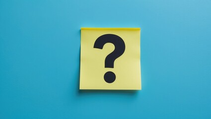 question marks written on reminder tickets against a background