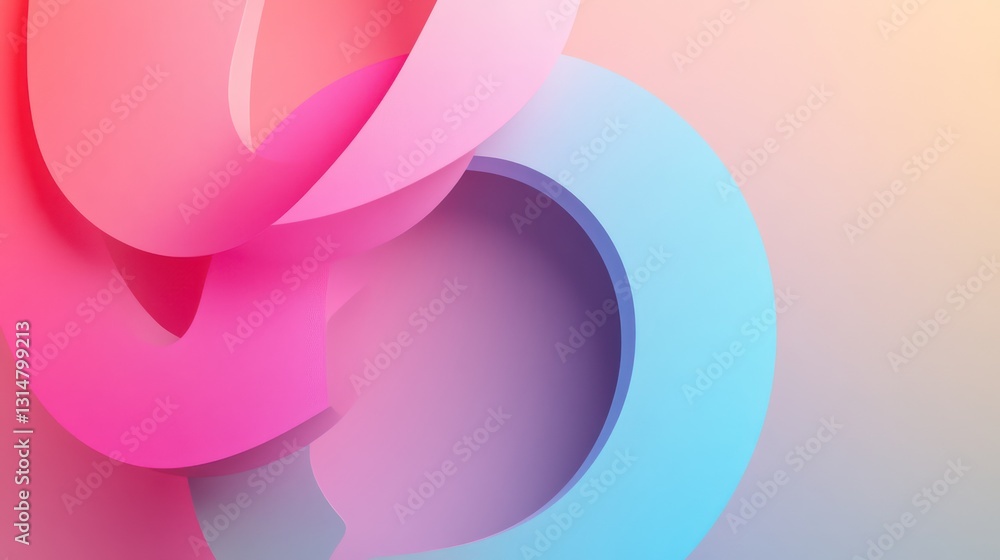 Fototapete minimalist custom greeting with soft gradients, bold numbers, and a simple personalized touch