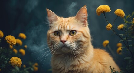 portrait of orange feline