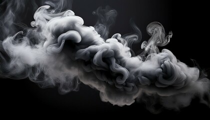smoke on black background
