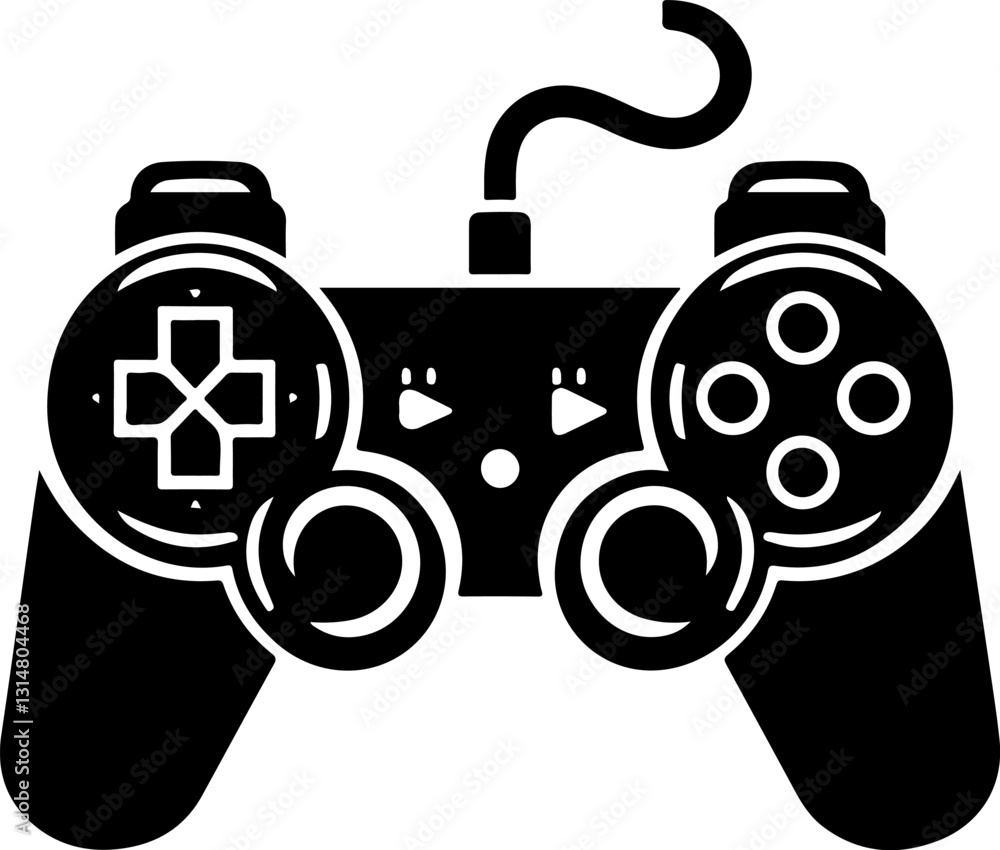 Poster game joystick vector. gamepad new generation of console