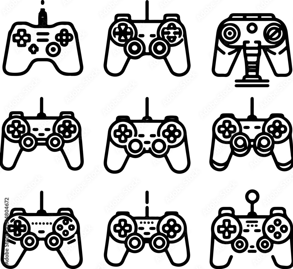 Poster game joystick vector. gamepad new generation of console