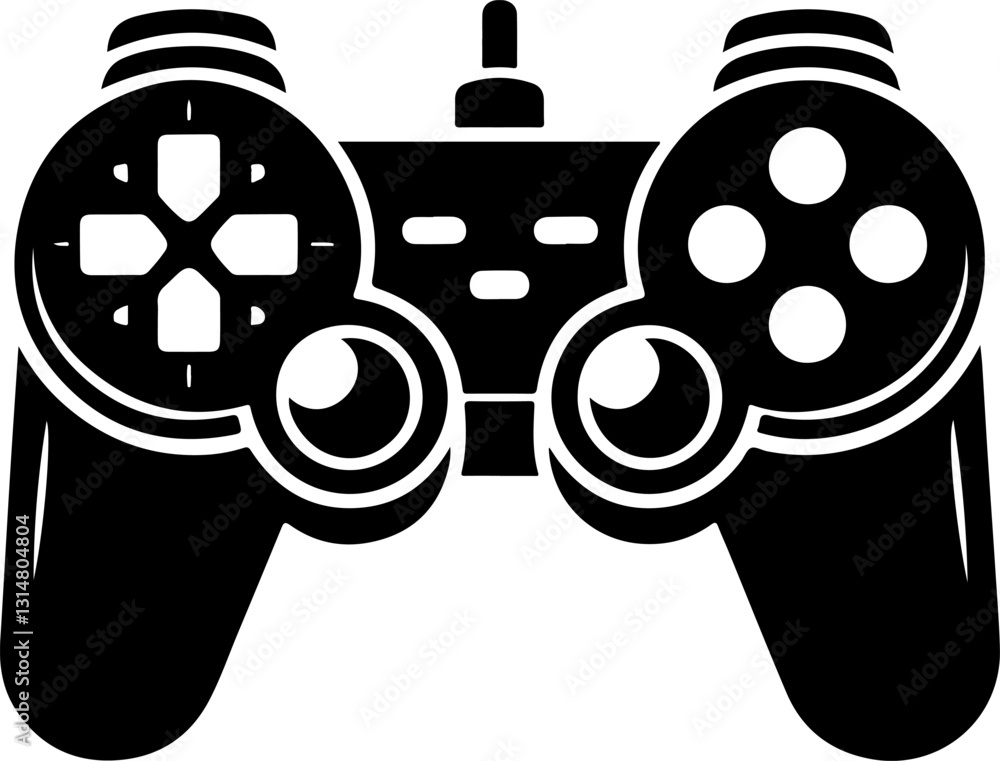 Poster game joystick vector. gamepad new generation of console