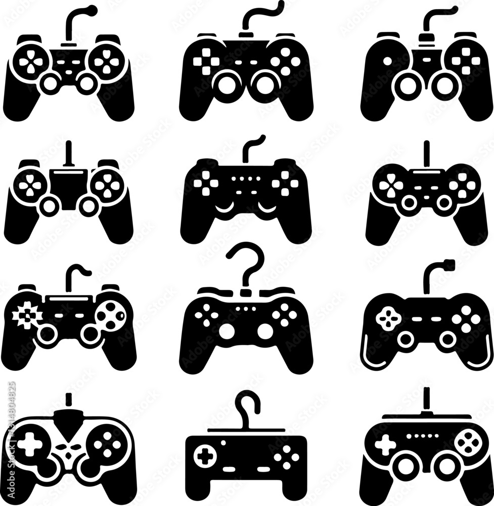 Poster game joystick vector. gamepad new generation of console