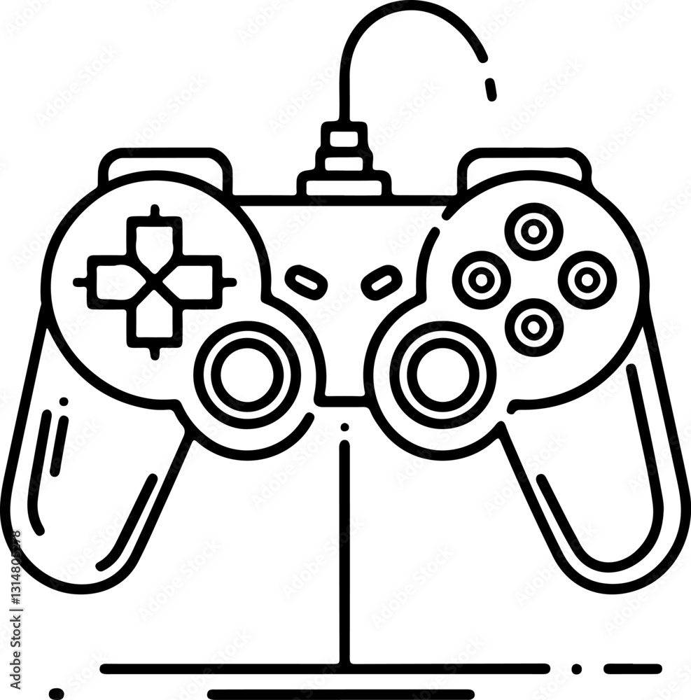 Poster game joystick vector. gamepad new generation of console