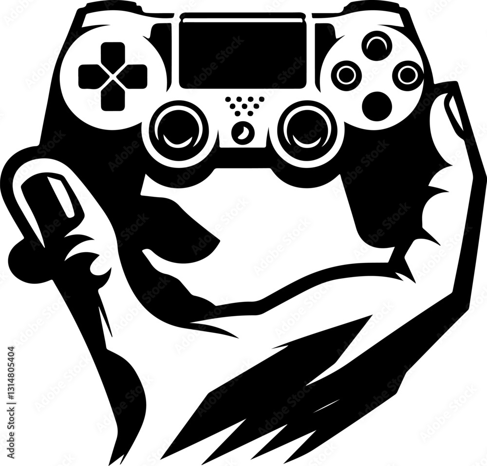 Aufkleber game joystick vector. gamepad new generation of console