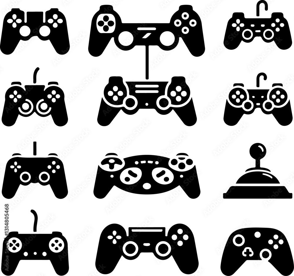 Poster game joystick vector. gamepad new generation of console