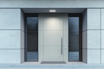 Chic, simple door in 2025 trend color, modern elegance.