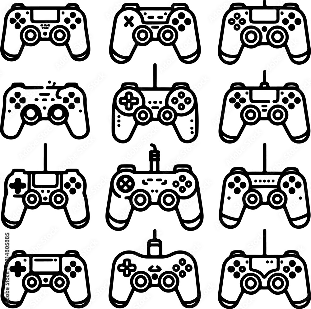 Poster game joystick vector. gamepad new generation of console