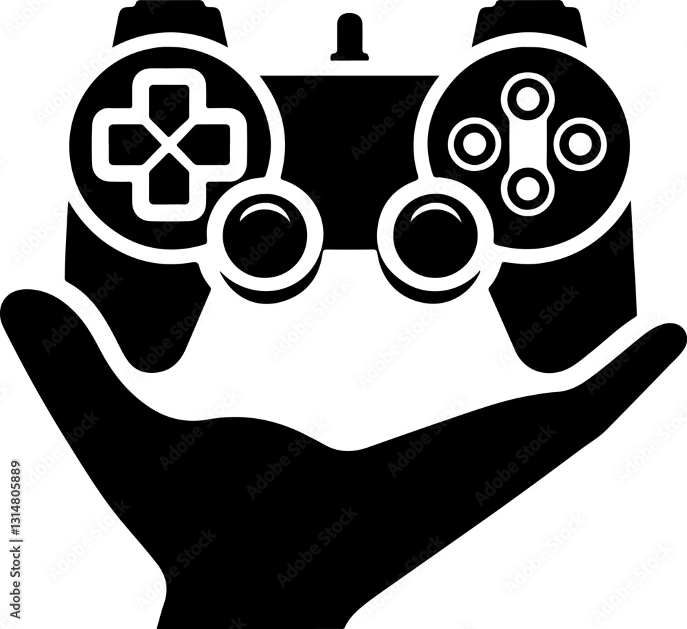 Poster game joystick vector. gamepad new generation of console