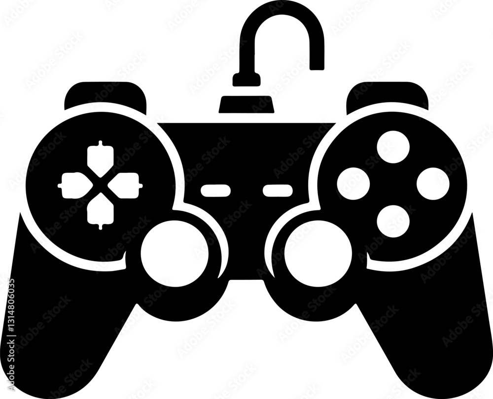 Poster game joystick vector. gamepad new generation of console