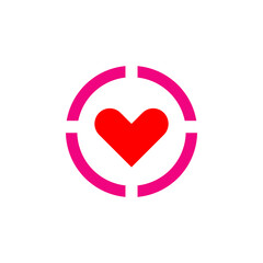 Love Target colored icon