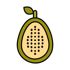 Jack fruit isolated icon vector illustration