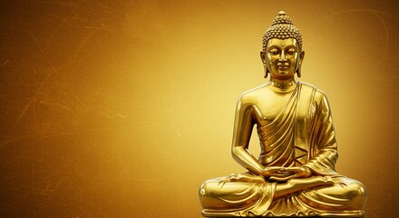 f Mahavir Jayanti Celebration  inidan festival golden metal of Lord Mahavira meditating with dark on texture background Lord Mahavir, Illuminating the Timeless Teachings of Jainism's Spiritual Path 