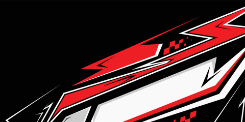 A vector graphic depicting abstract stripe racing designs suitable for vehicle decal wraps, race cars, rally vehicles