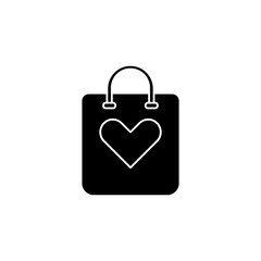 Valentine Shopping glyph icon