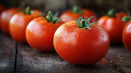 Vibrant red fresh tomatoes for recipes