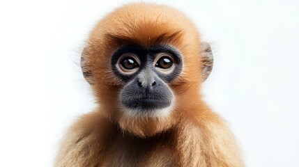 Obraz premium brown monkey isolated on white background. 