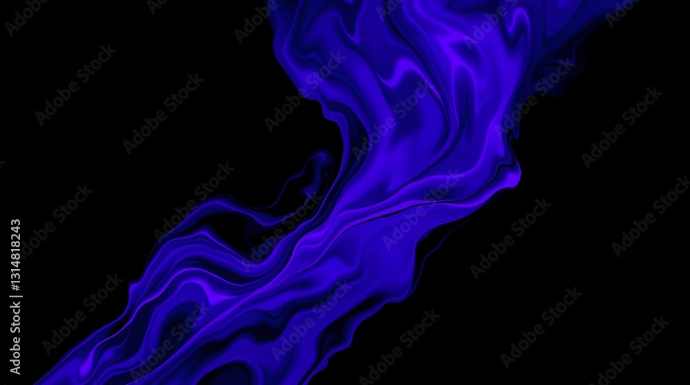 Poster mysterious nebula: this abstract visual captures the ethereal beauty of a nebula, with flowing forms